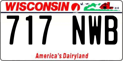 WI license plate 717NWB