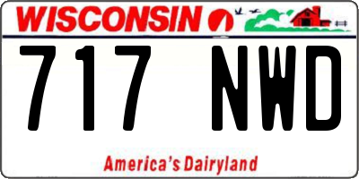 WI license plate 717NWD