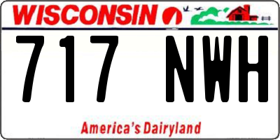 WI license plate 717NWH
