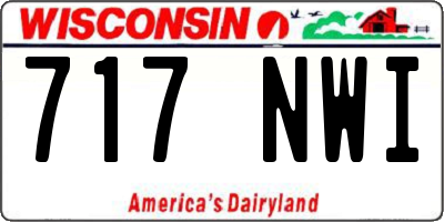 WI license plate 717NWI