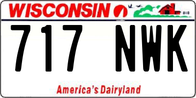 WI license plate 717NWK