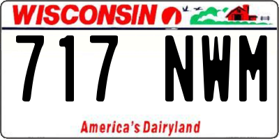 WI license plate 717NWM
