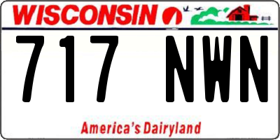 WI license plate 717NWN