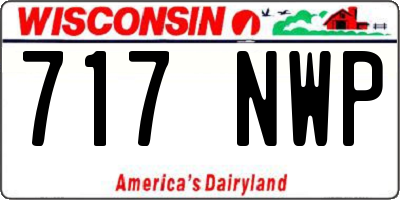 WI license plate 717NWP
