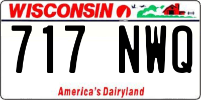 WI license plate 717NWQ