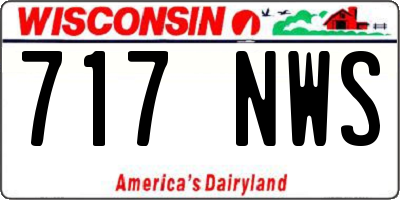 WI license plate 717NWS