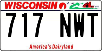 WI license plate 717NWT