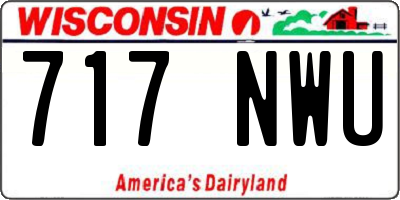 WI license plate 717NWU