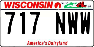 WI license plate 717NWW