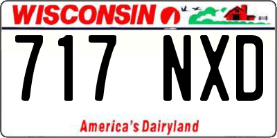 WI license plate 717NXD