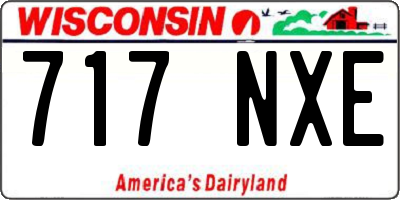 WI license plate 717NXE