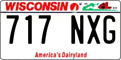 WI license plate 717NXG
