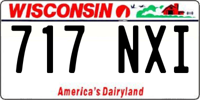 WI license plate 717NXI