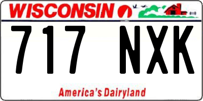 WI license plate 717NXK