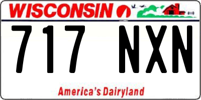 WI license plate 717NXN