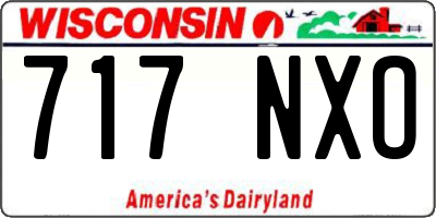WI license plate 717NXO