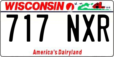 WI license plate 717NXR
