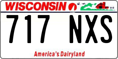 WI license plate 717NXS