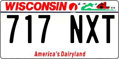 WI license plate 717NXT