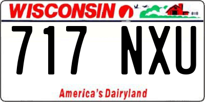 WI license plate 717NXU