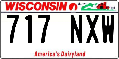 WI license plate 717NXW