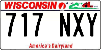 WI license plate 717NXY