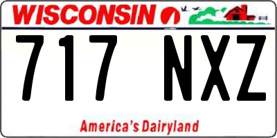 WI license plate 717NXZ