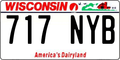 WI license plate 717NYB