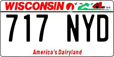 WI license plate 717NYD