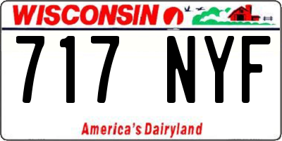 WI license plate 717NYF