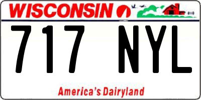 WI license plate 717NYL