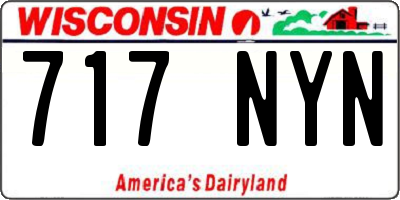 WI license plate 717NYN