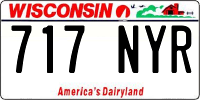 WI license plate 717NYR