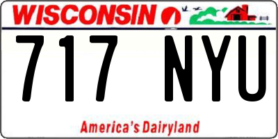 WI license plate 717NYU