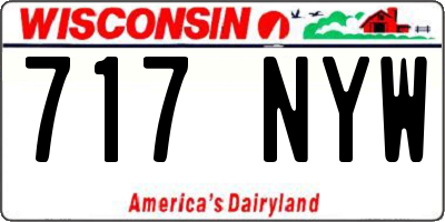 WI license plate 717NYW