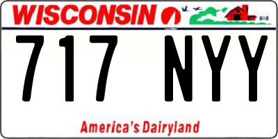 WI license plate 717NYY