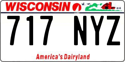 WI license plate 717NYZ
