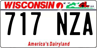 WI license plate 717NZA