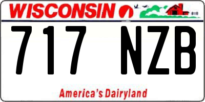 WI license plate 717NZB