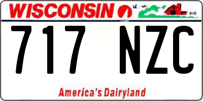 WI license plate 717NZC