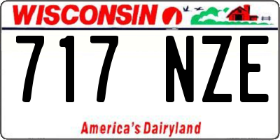 WI license plate 717NZE