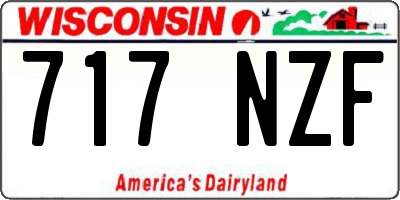 WI license plate 717NZF