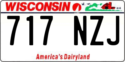 WI license plate 717NZJ