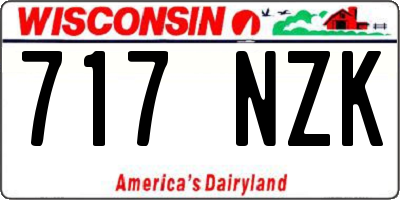 WI license plate 717NZK