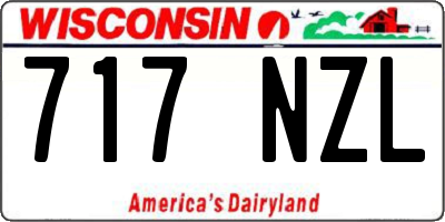 WI license plate 717NZL