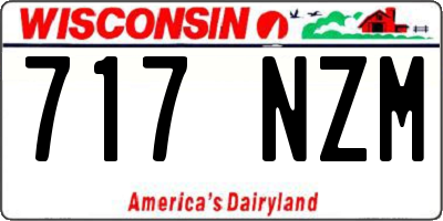 WI license plate 717NZM