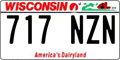 WI license plate 717NZN