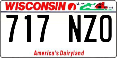 WI license plate 717NZO