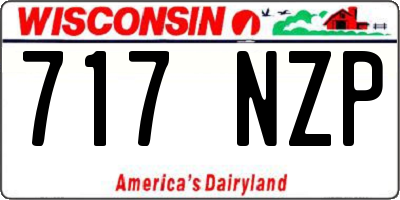 WI license plate 717NZP