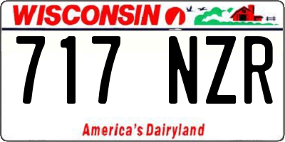 WI license plate 717NZR